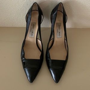 Jimmy Choo along back heels